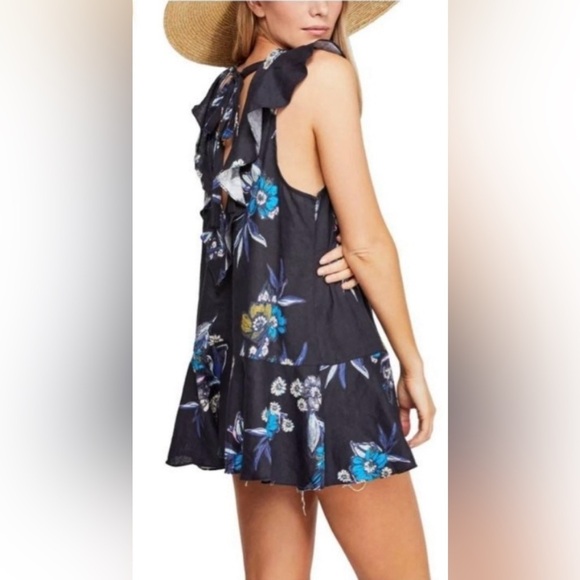Free People Summer in Tulum Sleeveless Floral Printed Tunic , sz medium - Picture 3 of 10